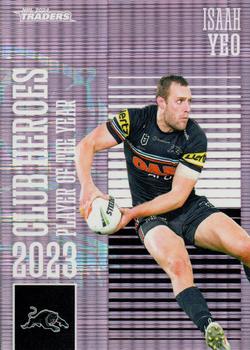 2024 NRL Traders Titanium - Club Heroes Violet #CHV19 Isaah Yeo Front